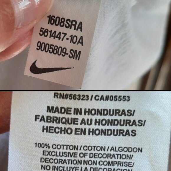 Nike 'JUST DO IT' Limited Edition Logo Short Sleeve Cotton Tee - White, Size S - Picture 11 of 15